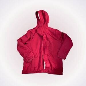 Hollister red hooded zip front jacket | Sz XL
